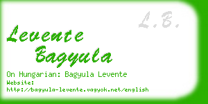 levente bagyula business card